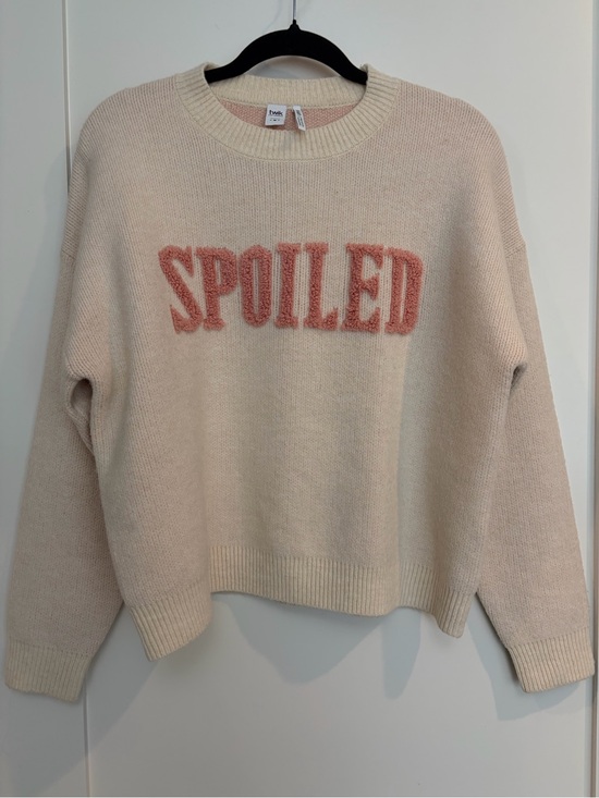 Simons Sweaters - Twik Simons “Spoiled” Cream Oversized Sweater S